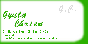 gyula chrien business card